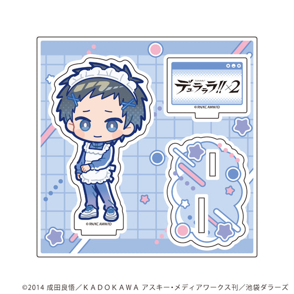 "Durarara!!×2" Acrylic Stand Plate 08 / Teito Ryugamine - Jersey Maid Ver. (POP Art Illustration)