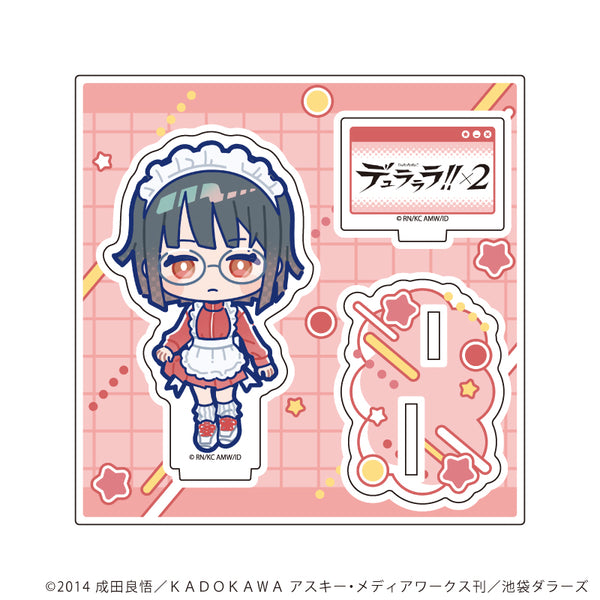 "Durarara!!×2" Acrylic Stand Plate 10 / Anri Sonohara: Jersey Maid Ver. (POP Art Illustration)