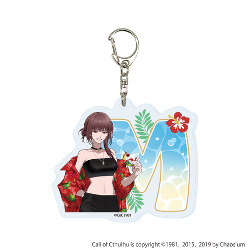『プルガトリウムの夜デストルドーの使者』アクリルキーホルダー01/桃下冬香 夏カフェver.(描き下ろしイラスト)