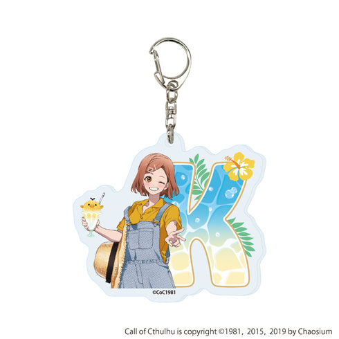 『プルガトリウムの夜デストルドーの使者』アクリルキーホルダー03/古鳥ヒナノ 夏カフェver.(描き下ろしイラスト)