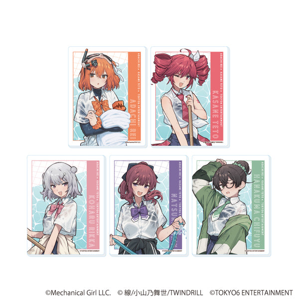 『足立レイ×重音テト×TOKYO6キャラクターズ』アクリルカード01/コンプリートセット(全5種)(描き下ろしイラスト)