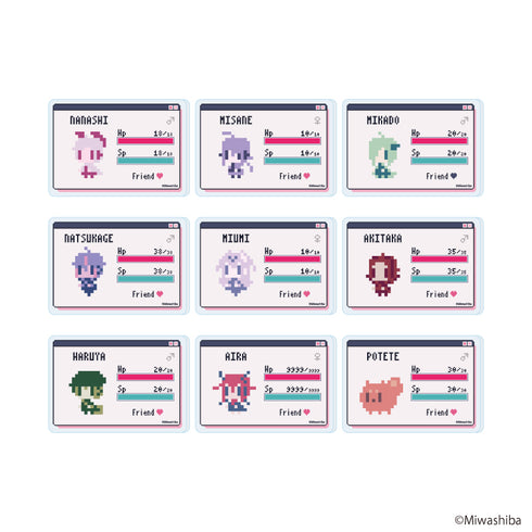 『1bitHeart』アクリルプレートバッジ01/コンプリートセット(全9種)(公式イラスト)
