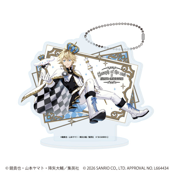 『終わりのセラフ×サンリオキャラクターズ』アクリルスタンドキーホルダー02/百夜ミカエラ×シナモロール(コラボイラスト)