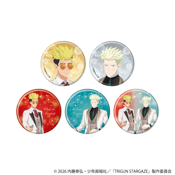 "TRIGUN STARGAZE" Pin Badge 07 / Complete Set (All 5 Varieties) (Newly Illustrated)