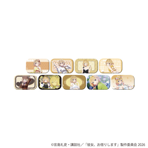 『彼女、お借りします』スクエア缶バッジ02/七海麻美セット コンプリートセット(全9種)(公式&描き下ろしイラスト)