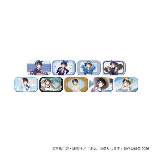 『彼女、お借りします』スクエア缶バッジ03/更科瑠夏セット コンプリートセット(全9種)(公式&描き下ろしイラスト)