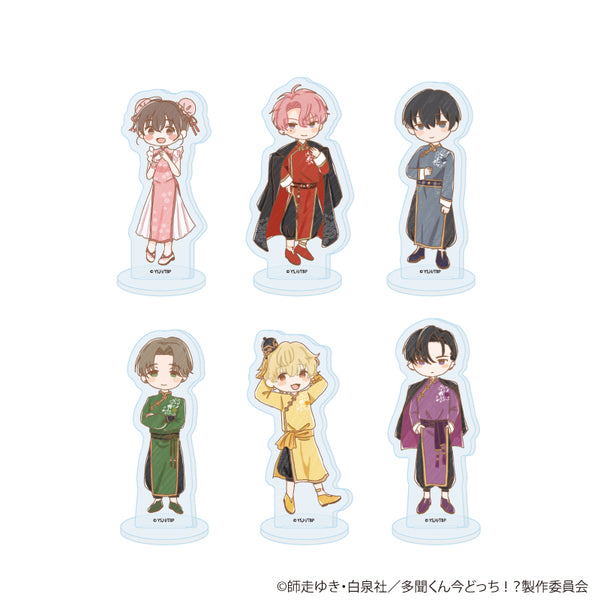 『多聞くん今どっち!?』アクリルぷちスタンド03/チャイナ服ver.コンプリートセット(全6種)(レトロアートイラスト)