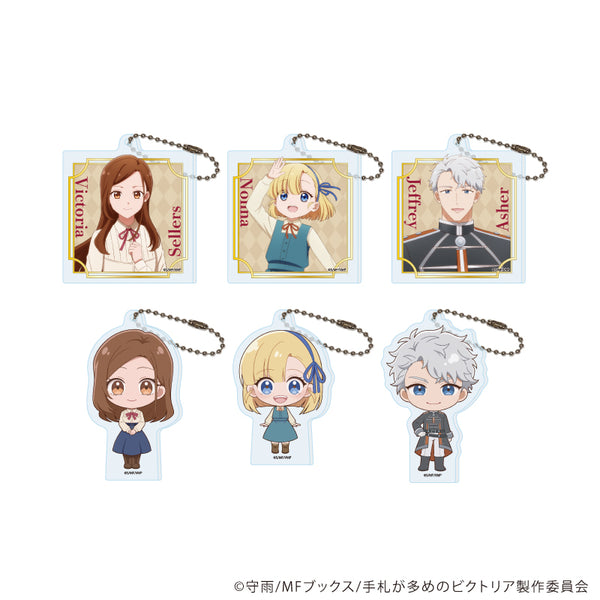 "Victoria with Lots of Cards" Acrylic Keychain 01 / Complete Set (All 6 Varieties) (Official Illustration)