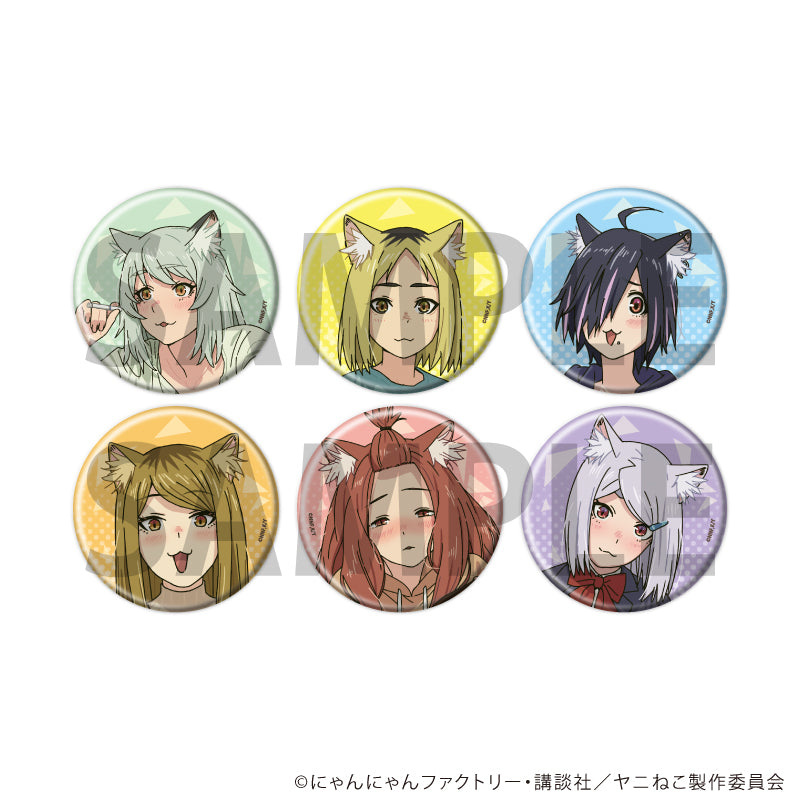 ヤニねこ』缶バッジ01/コンプリートセット(全6種)(公式イラスト