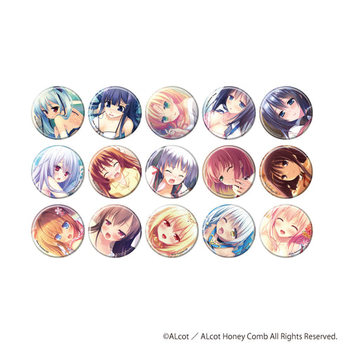 『ALcot/ALcotハニカムシリーズ』缶バッジ01/コンプリートセット(全15種)(公式イラスト)