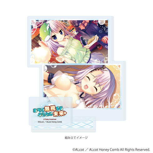 『ALcot/ALcotハニカムシリーズ』アクリルスタンドプレート01/あえて無視するキミとの未来A(公式イラスト)