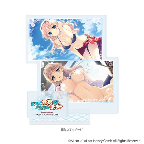『ALcot/ALcotハニカムシリーズ』アクリルスタンドプレート02/あえて無視するキミとの未来B(公式イラスト)