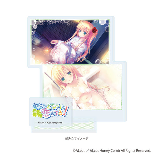 『ALcot/ALcotハニカムシリーズ』アクリルスタンドプレート03/キミのとなりで恋してる!A(公式イラスト)