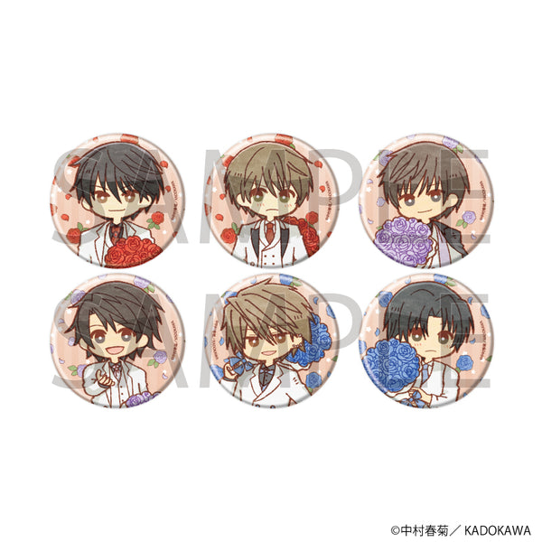 『中村春菊先生』缶バッジ02/コンプリートセット(全6種)(レトロアートイラスト)