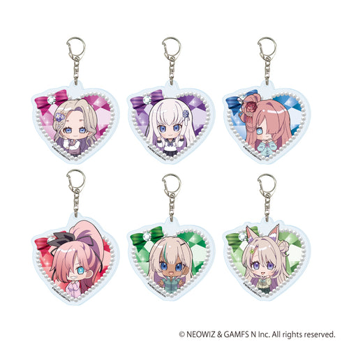 『ブラウンダスト2』アクリルキーホルダー01/平成ギャルver. コンプリートセット(全6種)(ミニキャライラスト)