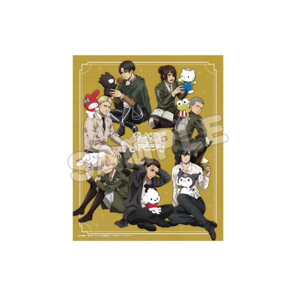 《進擊的巨人×三麗鷗角色》帆布畫板 第2彈