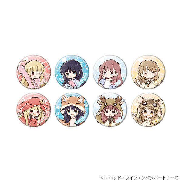 『超かぐや姫!』缶バッジ05/コンプリートセット(全8種) お泊まり会&着ぐるみパジャマ(グラフアートイラスト)