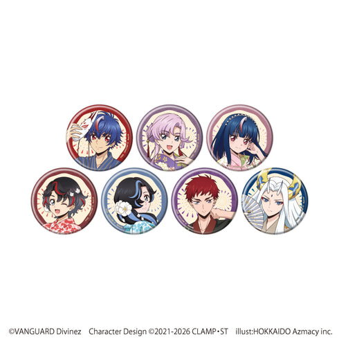 『カードファイト!!ヴァンガード Divinez』缶バッジ02/浴衣ver. コンプリートセット(全7種)(描き下ろしイラスト)