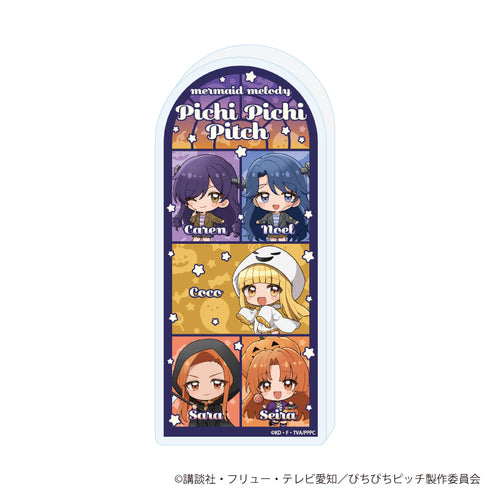 "Mermaid Melody: Pichi Pichi Pitch" Mini Acrylic Block 02 / Karen, Noel, Coco, Sara, and Seira - Halloween Ver. (Mini Character Illustration)