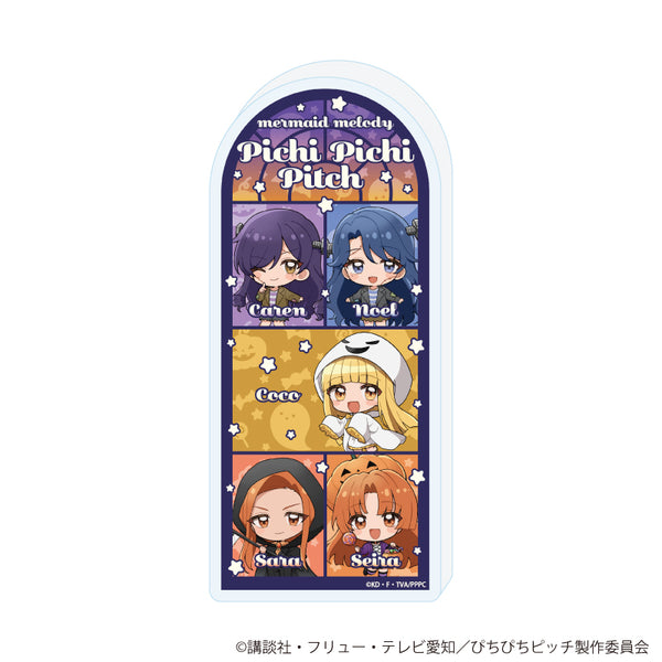 "Mermaid Melody: Pichi Pichi Pitch" Mini Acrylic Block 02 / Karen, Noel, Coco, Sara, and Seira - Halloween Ver. (Mini Character Illustration)