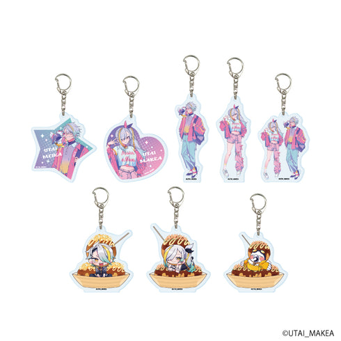 『歌衣メイカ』アクリルキーホルダー02/ニューレトロ&たこ焼きver. コンプリートセット(全8種)(描き起こしイラスト)