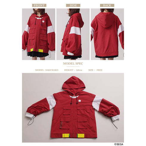 『ソニック・ザ・ヘッジホッグ×Favoriteコラボ』*ナックルズ 豪快パワフルハリモグラのボリューム袖ドロストフーディジャケット