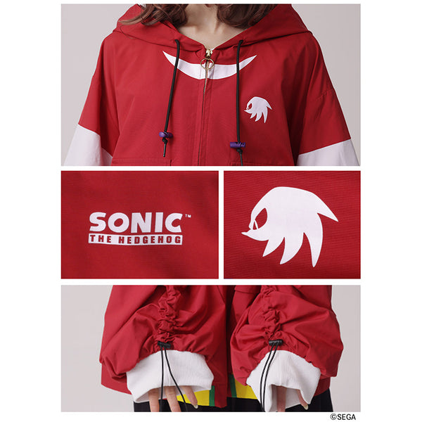 『ソニック・ザ・ヘッジホッグ×Favoriteコラボ』*ナックルズ 豪快パワフルハリモグラのボリューム袖ドロストフーディジャケット