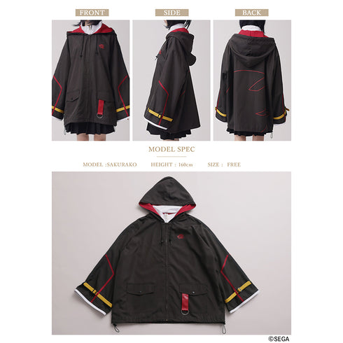 『ソニック・ザ・ヘッジホッグ×Favoriteコラボ』*シャドウ 黒きハリネズミのドロストフーディブルゾン