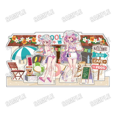 『がっこうぐらし!』描き下ろしアクリルジオラマ【海の家ver.】