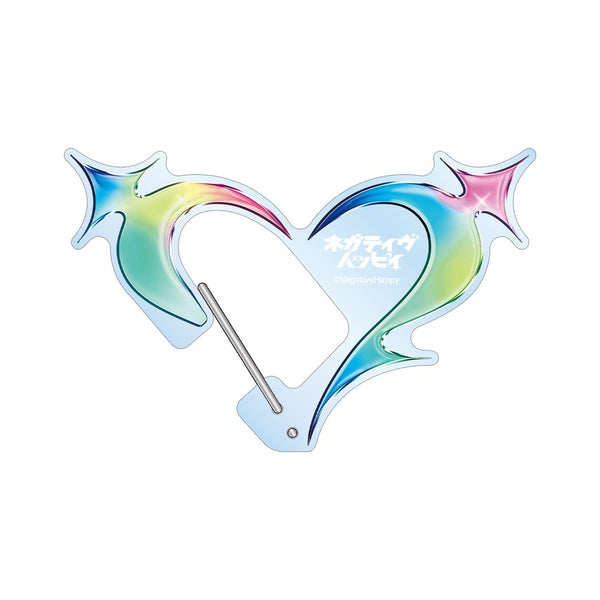 "Negative Happy" Logo-Motif Acrylic Carabiner