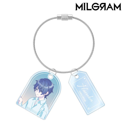 『MILGRAM -ミルグラム-』描き下ろし ハルカ 潮風のあしあとver. 2連ワイヤーアクリルキーホルダー