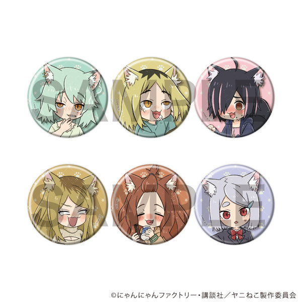 『ヤニねこ』缶バッジ02/コンプリートセット(全6種)(グラフアートイラスト)