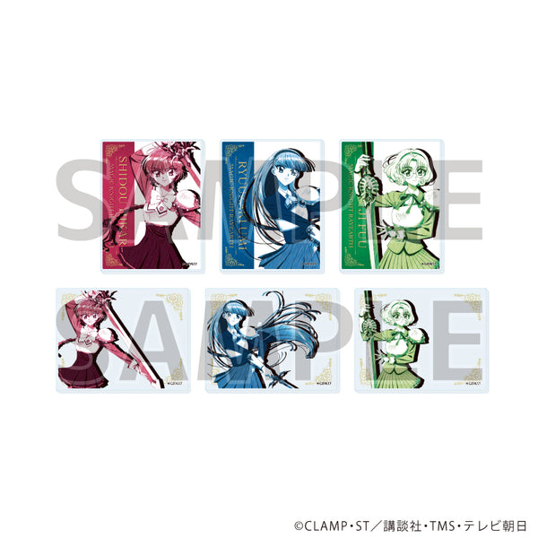 "Magic Knight Rayearth Acrylic Cards" 14/Complete Set (All 6 Varieties) (Graph Art Sketch Illustrations)