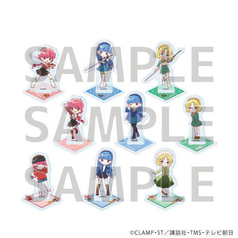"Magic Knight Rayearth Acrylic Mini Stands" 03/Complete Set (All 9 Varieties) (Graph Art Illustrations)