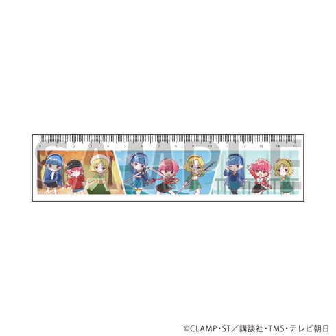 "Magic Knight Rayearth" 15 cm Ruler 01 / Group Design (Graph Art Illustration)