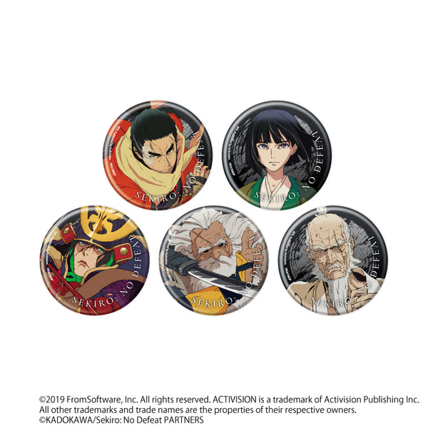 "SEKIRO: NO DEFEAT" Pin Badge 01 / Complete Set (5 Varieties Total) (Official Art)
