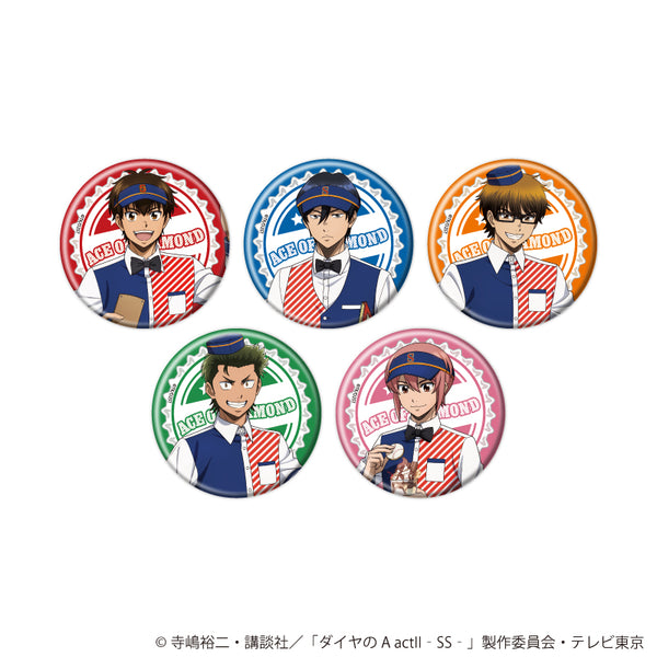 『ダイヤのA actII -Second Season-』缶バッジ09/ダイナーver. コンプリートセット(全5種)(描き下ろしイラスト)