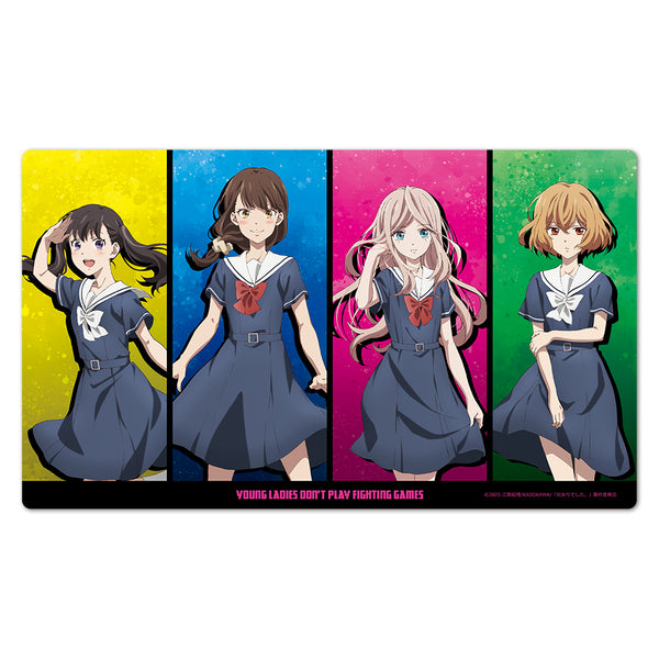 "There Were Ants. ~Young Ladies Don't Play Fighting Games~" Character Rubber Mat: Aya, Mio, Yū, and Tamaki