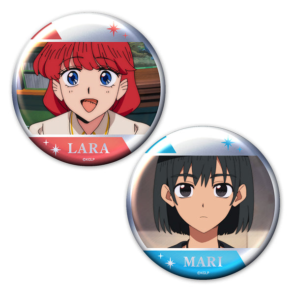 『さよならララ』メタリック缶バッジ2個セット ララ&茉里