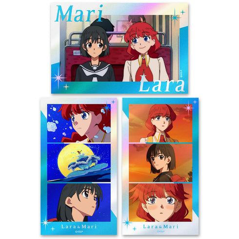 "Goodbye, Lara" Thumbnail Glitter Sticker Set: Lara & Mari