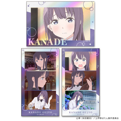 『上伊那ぼたん、酔へる姿は百合の花』サムネイルキラステッカーセット 郡上かなで