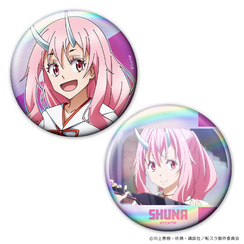 『転生したらスライムだった件』オーロラ缶バッジ2個セット シュナ