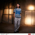 "Baki-do" Scene Illustration T-Shirt 1 (Spending the Whole Day in Martial Arts) Cement Blue