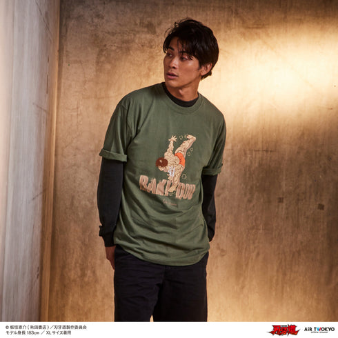 『刃牙道』シーンイラストTシャツ 2(近代格闘術同時多発駆使)シティグリーン