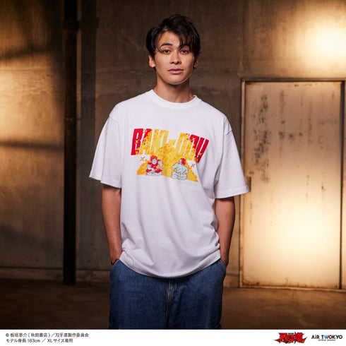 『刃牙道』シーンイラストTシャツ 5(範馬勇次郎・宮本武蔵)ホワイト