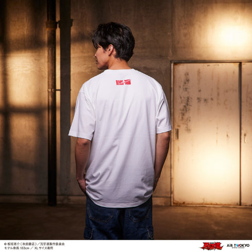 『刃牙道』シーンイラストTシャツ 5(範馬勇次郎・宮本武蔵)ホワイト