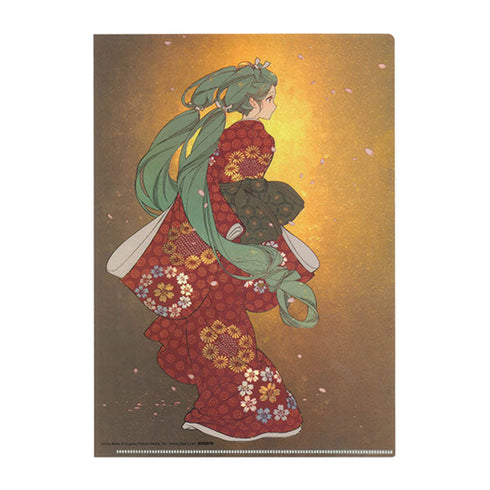 『初音ミク』見返り美人ミク A4クリアファイル