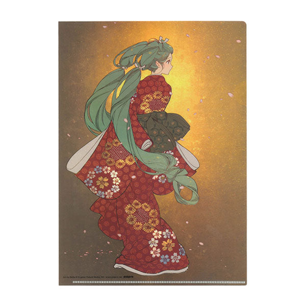 『初音ミク』見返り美人ミク A4クリアファイル