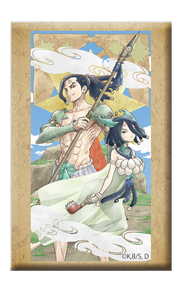 『Dr.STONE』スタンド付きスクエア缶バッジ モズ&キリサメ