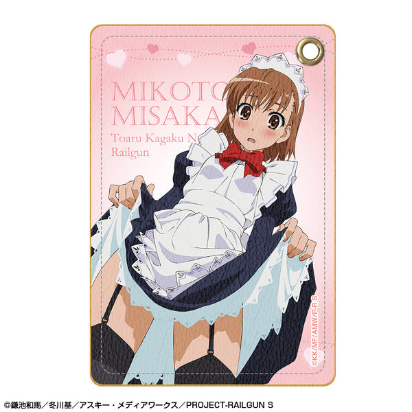 『とある科学の超電磁砲S』レザーパスケース デザイン02(御坂美琴/B)【202508再販】